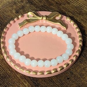 White Stone Beaded Bracelet